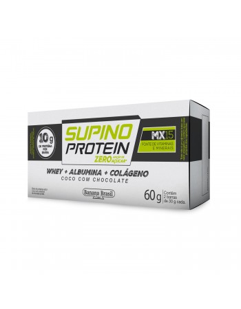 Barra Supino Protein Coco - Banana Brasil - Caixeta Com 2 Unidades De 30G