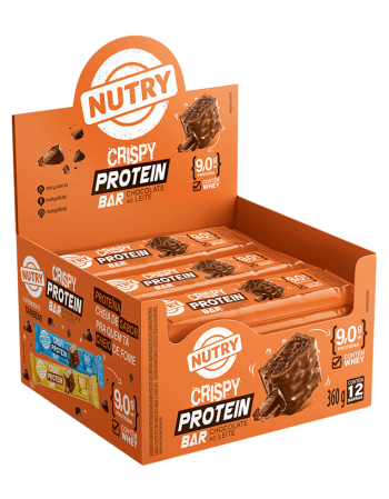 Barra de Proteína Crispy Chocolate - Nutry - 12 x 30g