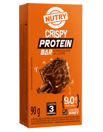 Barra de Proteína Crispy Chocolate - Nutry - 3 x 30g