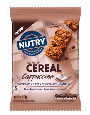 Barra de Cereais Cappuccino - Nutry - 3 x 20g