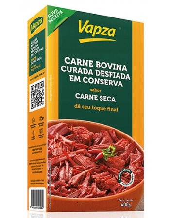 Carne Bovina Curada Desfiada - VAPZA - 400g