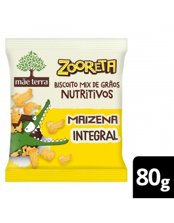Zooreta Biscoito Maizena Orgânico - MÃE TERRA - 12 X 80g