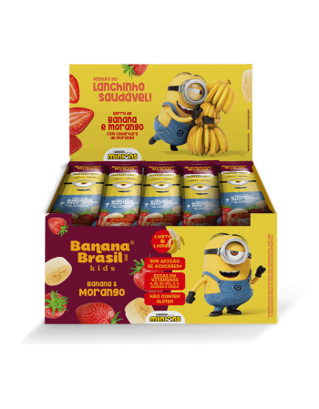 Barra de Frutas Kids Morango - Banana Brasil - Display 20x22g