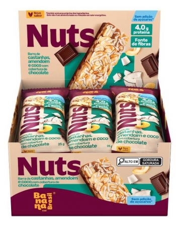 Barra Nuts Coco Chocolate - Banana Brasil - 12x25g