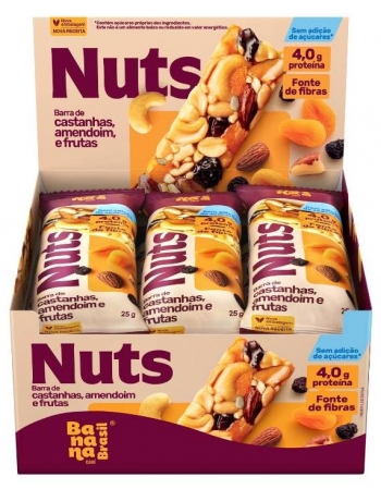 Barra Nuts Frutas - Banana Brasil - 12x25g