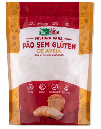 Mistura para Pão de Aveia Sem Glúten - Casa Rigani - 300g