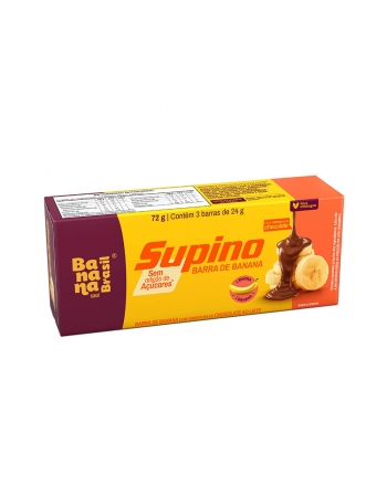 Barra de Frutas Supino Banana e Chocolate ao Leite Zero - Banana Brasil - 3x24g