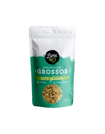 Aveia em Flocos Grossos Sem Glúten - LivreD - 200g