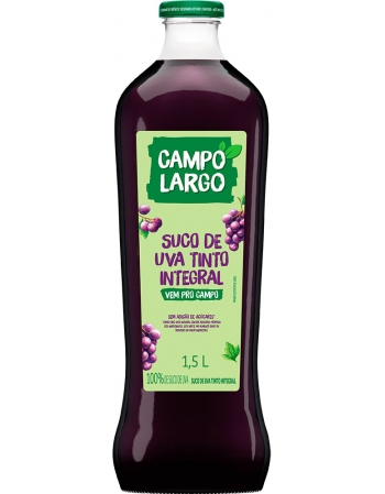 Suco de Uva Integral 100% - CAMPO LARGO - 1,5 litro cada VIDRO